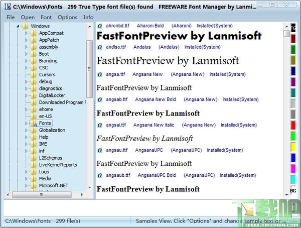 Fast Font Preview